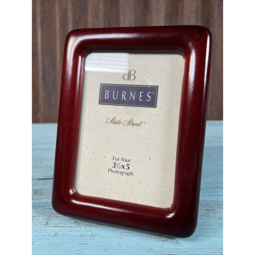 Burnes of Boston State Street Dark Brown Wood Picture Frame 3 1/2 X 5